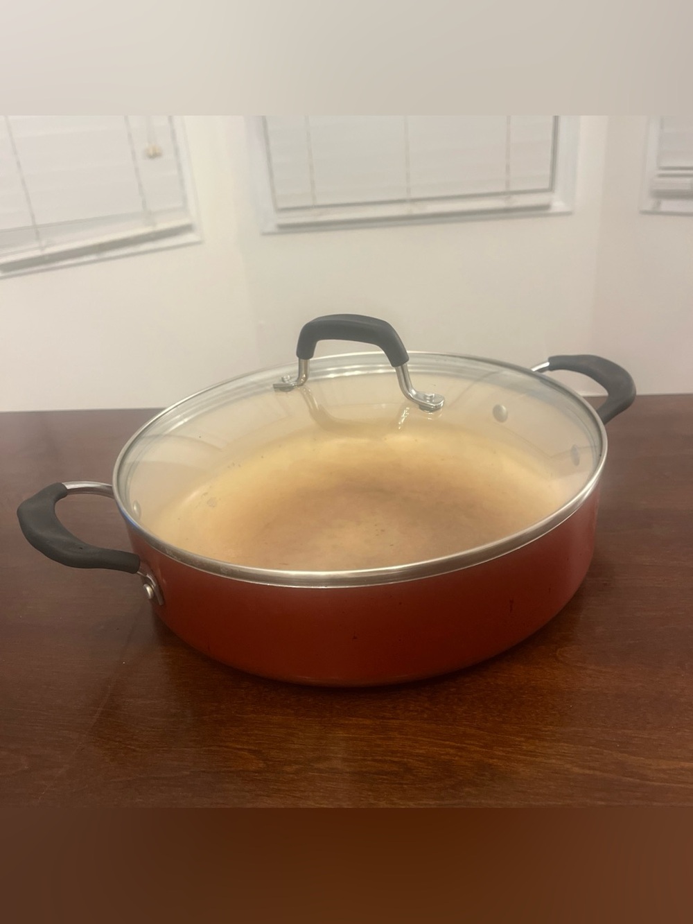 Tramontina Porcelain Enamel Non-Stick 5.5 Qt 12 Inch Covered Lid Deep Saute Pan